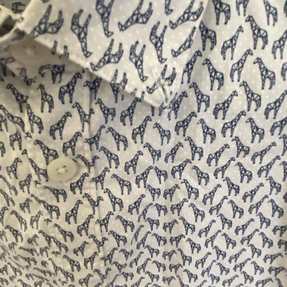 Jules (French brand) size XL (USA size L) fun dress shirt with giraffes on it. - Picture 3 of 5